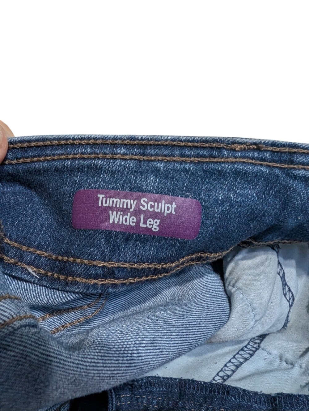 Gloria Vanderbilt Shape Effect Tummy Sculpt Wide Leg Jeans Size 10 - Picture 7 of 10